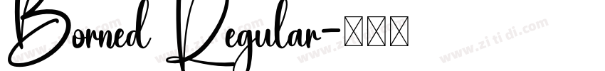 Borned Regular字体转换